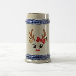 Het Festive Fraulein Reindeer Stein Bierpul