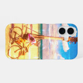 Het fietsen langs de Beach iPhone 16 Hoesje (Achterkant horizontaal)