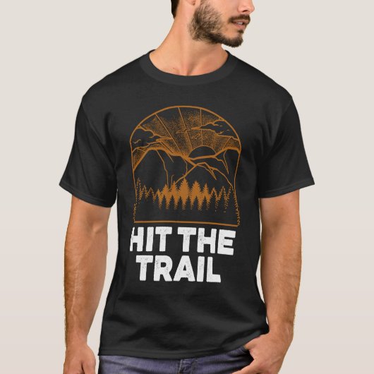 Het fietsen van het verkenningskamp Hiker Camper U T-shirt (Voorkant)