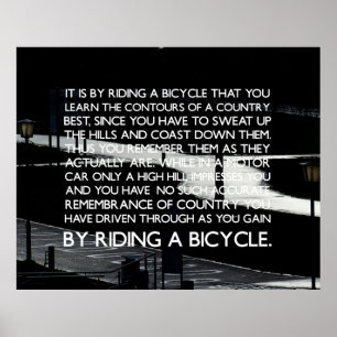 Het fietsen van motivatie Poster. Poster