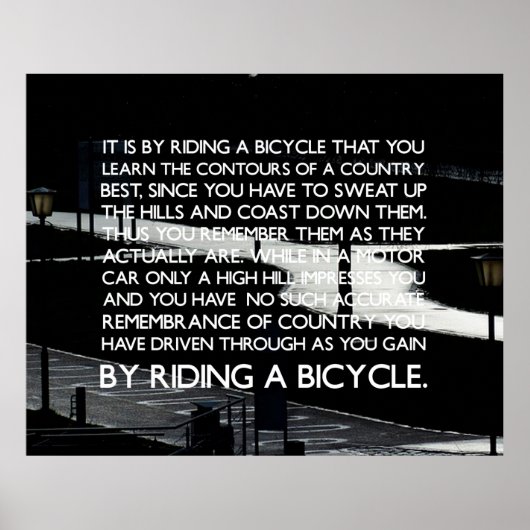 Het fietsen van motivatie Poster. Poster (Voorkant)