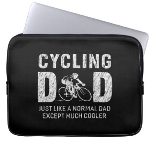 Het fietsen van pap schetsen voor vader die een ki laptop sleeve