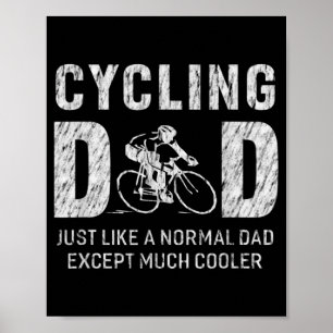 Het fietsen van pap schetsen voor vader die een ki poster