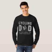 Het fietsen van pap schetsen voor vader die een ki t-shirt (Voorkant volledig)