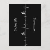 Het fietsleven, Aanpasbare Hartslag Feestdagenkaart (Voorkant)