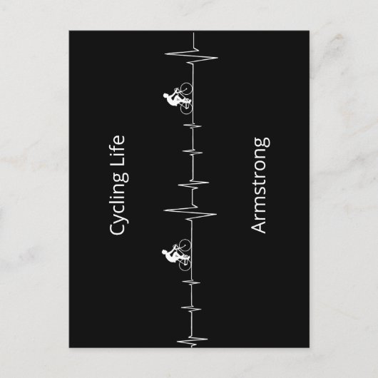 Het fietsleven, Aanpasbare Hartslag Feestdagenkaart (Voorkant)