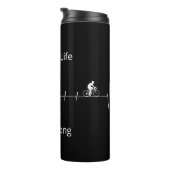 Het fietsleven, Aanpasbare Hartslag Thermosbeker (Geroteerd rechts)