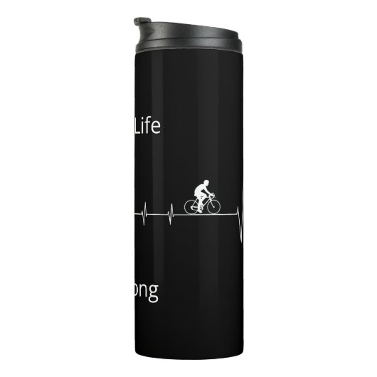 Het fietsleven, Aanpasbare Hartslag Thermosbeker (Geroteerd rechts)