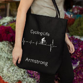 Het fietsleven, Aanpasbare Hartslag Tote Bag