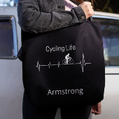 Het fietsleven, Aanpasbare Hartslag Tote Bag