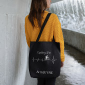 Het fietsleven, Aanpasbare Hartslag Tote Bag
