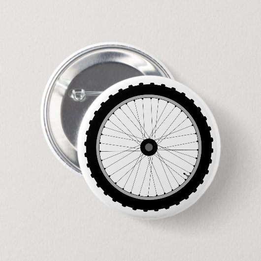 Het fietspad. ronde button 5,7 cm (Voorkant /achterkant)