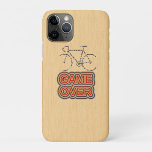 Het fietsspel is voorbij. Achtergrond hout Case-Mate iPhone Case