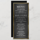 Het fijne menu Gold en Black Weddenrennen (Voorkant / Achterkant)