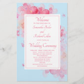 Het fijne Waterverf Floral Wedding Programme (Voorkant)