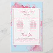 Het fijne Waterverf Floral Wedding Programme (Achterkant)