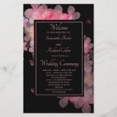 Het fijne Waterverf Floral Wedding Programme (Voorkant)