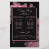 Het fijne Waterverf Floral Wedding Programme (Achterkant)