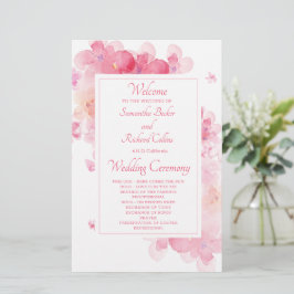 Het fijne Waterverf Floral Wedding Programme