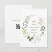 Het fijne Wuwelijkshuwelijk sparen de Datum Save The Date (Voorkant / Achterkant)