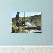 Het Filipijnse marinespect landingsteam Canvas Afdruk (Insitu (Houten vloer))