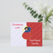 Het Filipijnse Rode Wit van de Vlag van de Engel Feestdagenkaart (Staand voorkant)