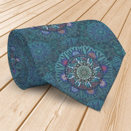 Het filter Bloemenluchtmacht Blauw Manipur Mandala Stropdas