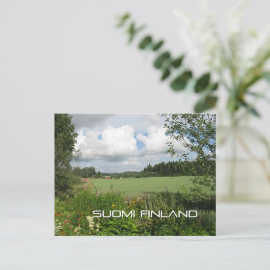 Het Finse platteland Briefkaart (Staand voorkant)