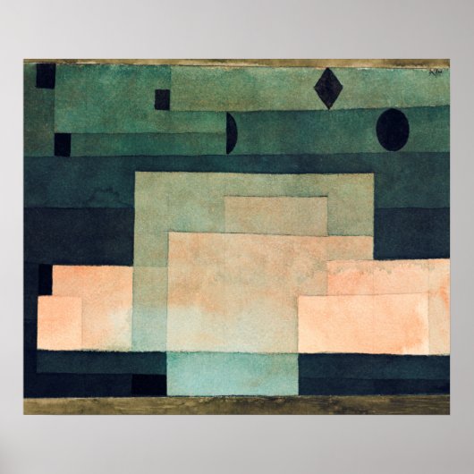 Het Firmament Boven de Tempel (1922) door Paul Kle Poster (Voorkant)