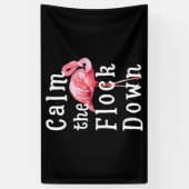 Het flamingo-meisje kalmeren |Funny Flamingo Spandoek (Verticaal)