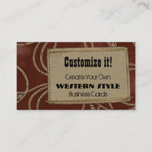 Het Flard & de Kabel van het leer Visitekaartje