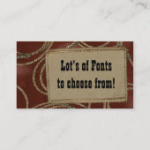 Het Flard & de Kabel van het leer Visitekaartje (Achterkant)