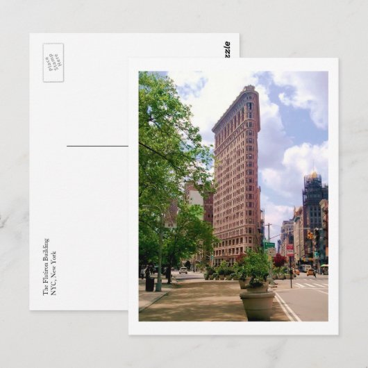 Het Flatiron-gebouw Briefkaart (Voorkant / Achterkant)