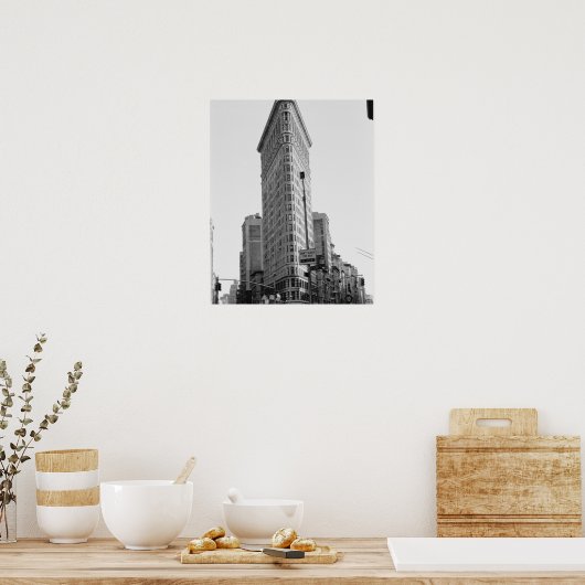 Het Flatiron-gebouw (foto) Poster (Keuken)