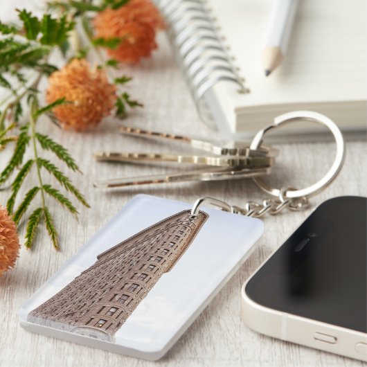 Het Flatiron gebouw Sleutelhanger (Voorkant Rechts)