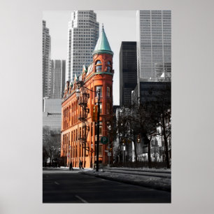 Het Flatiron-gebouw, Toronto. Poster