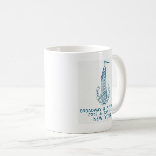 Het Flatiron Restaurant van 1910 NYC Coffee Mok (Voorkant rechts)