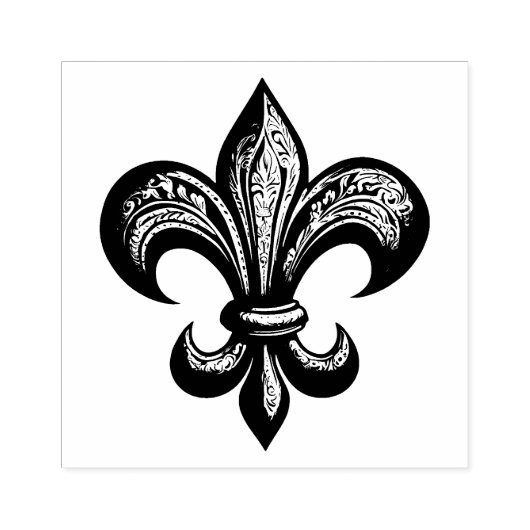 Het Fleur de Lis Rubberstempel (Afrduk)