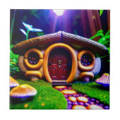 Het Flinstone Mushroom House Tegeltje (Voorkant)