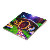 Het Flinstone Mushroom House Tegeltje (Zijkant)