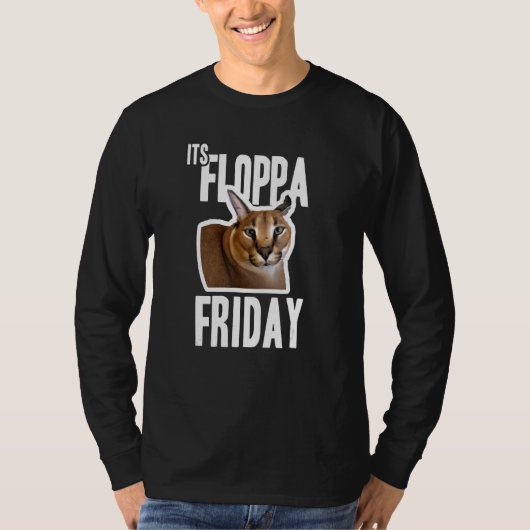 Het Floppa Vrijdag Meme T-shirt (Voorkant)