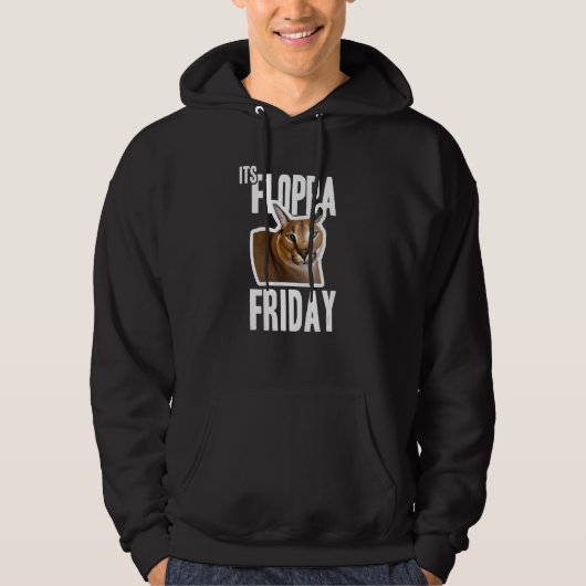 Het Floppa-vrijdagthema Hoodie (Voorkant)