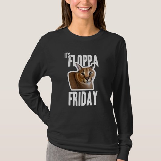 Het Floppa-vrijdagthema T-shirt (Voorkant)