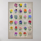 Het Floral Alphabet Poster (Voorkant)