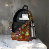 Het Floral Red van Squire Manipur Mandala Bedrukte Rugzak