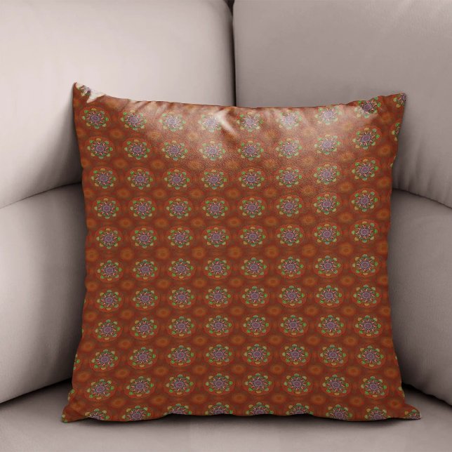 Het Floral Red van Squire Manipur Mandala Kussen (Creator heeft geüpload)