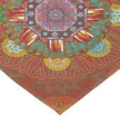 Het Floral Red van Squire Manipur Mandala Medium Tafelloper (Hoek)