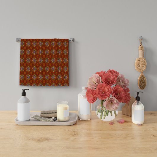 Het Floral Red van Squire Manipur Mandala Theedoek