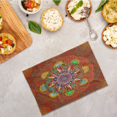 Het Floral Red van Squire Manipur Mandala Theedoek