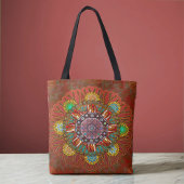 Het Floral Red van Squire Manipur Mandala Tote Bag